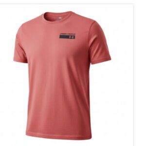 Under Armour Men's T-Shirt Sz M Red Loose Fit Short Sleeve Athletic Tee